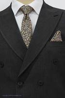 Black gold flower tie and skin set code T01-07-4601