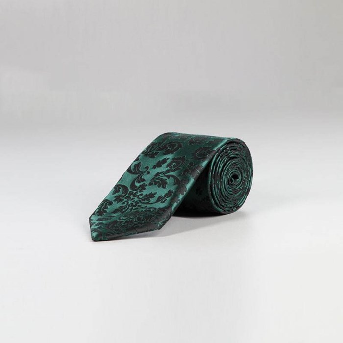 Green patterned tie code T01-07-3803