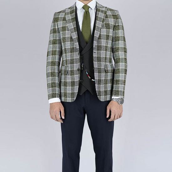 کت  و شلوار مردانه مدل چهار خانه درشت