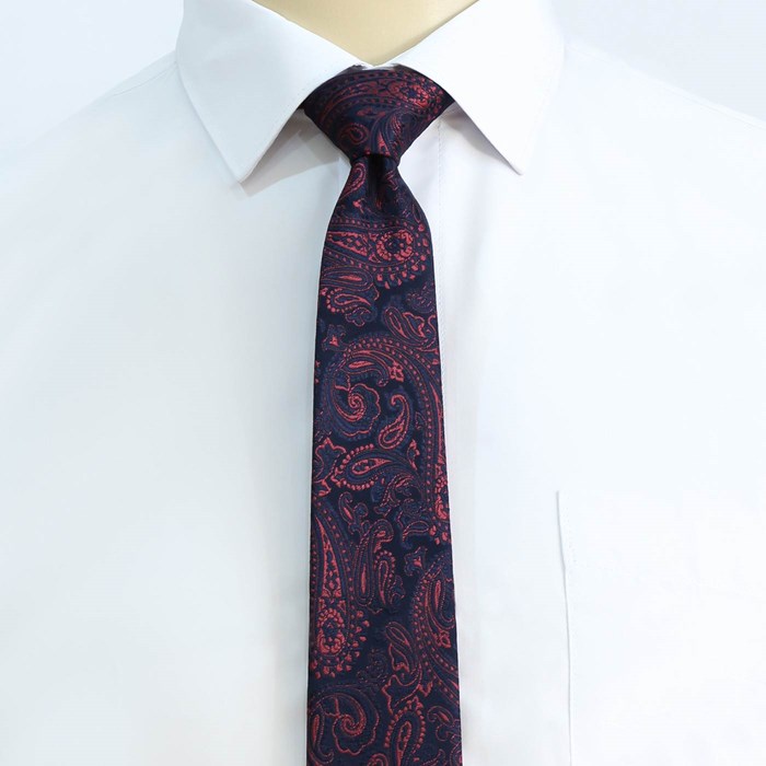 Crimson tie and skin set with crimson crimson jacquard code T01-07-1230A