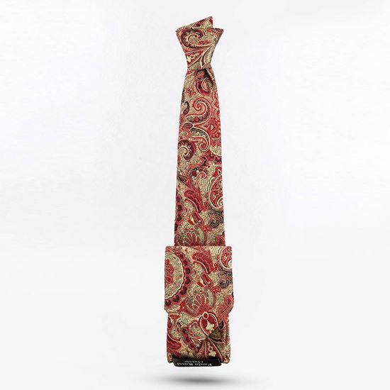 کراوات مردانه بته جقه قرمز