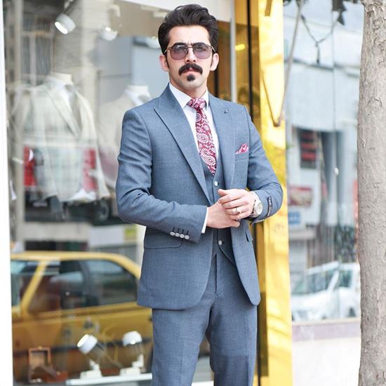 کت و شلوار ژیله دار مدل  H24