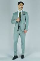 Mens striped suit faded