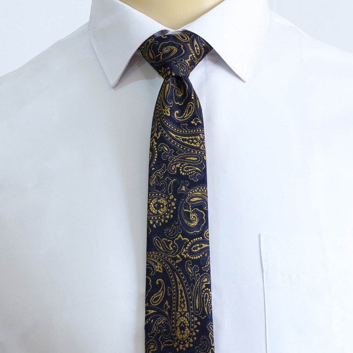 Tie and leather set of classic golden crimson pattern code T01-07-1246