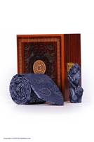 Tie and leather set of classic navy blue jade design code T01-07-1208A