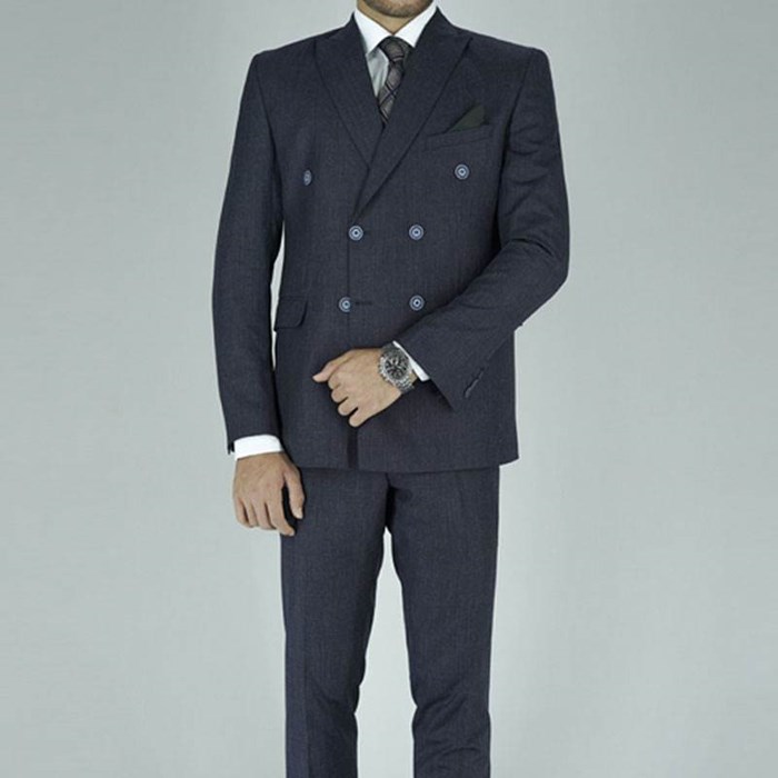 Mens suit six-button model