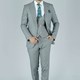 کت و شلوار مردانه سوزنی زمینه نقره ای