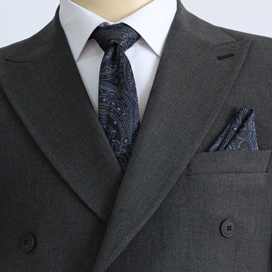 ست کراوات و پوشت طرح بته جقه سرمه ای آبی کد T01-07-1208