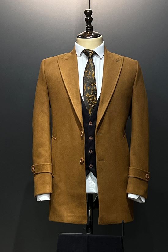 پالتو کشمیر مردانه دو دکمه ساده 