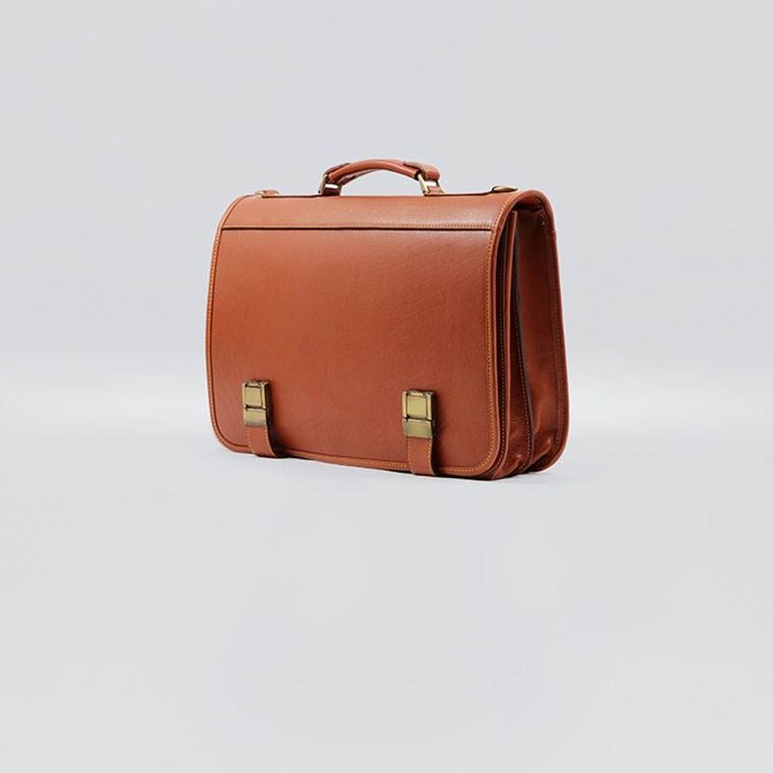 Mens office bag, model, original leather diplomat