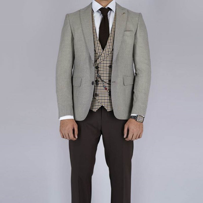 Mens suit crooked model