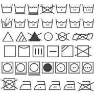 معنای نمادهای شستشو، مراقبت و اتوکشی لباس‌ها