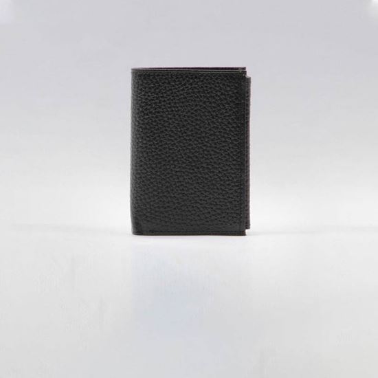 کیف پول مردانه نیم کتی چرم مشکی