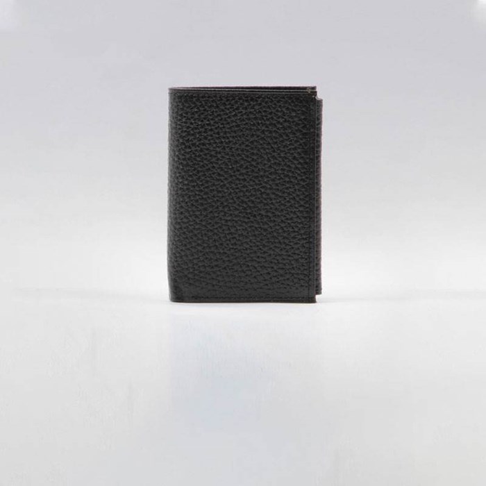 کیف پول مردانه نیم کتی چرم مشکی Mens wallet half black leather jacket