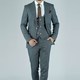 کت و شلوار مردانه سوزنی زمینه نقره ای