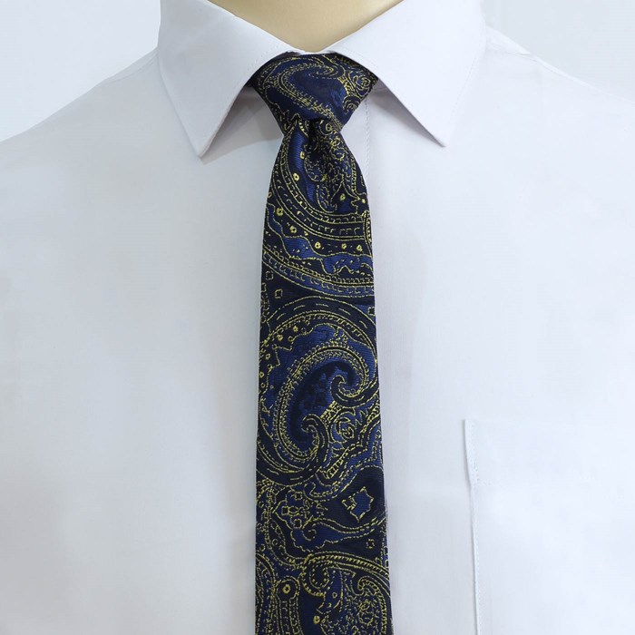 Tie and leather set with golden crimson pattern T01-07-1246