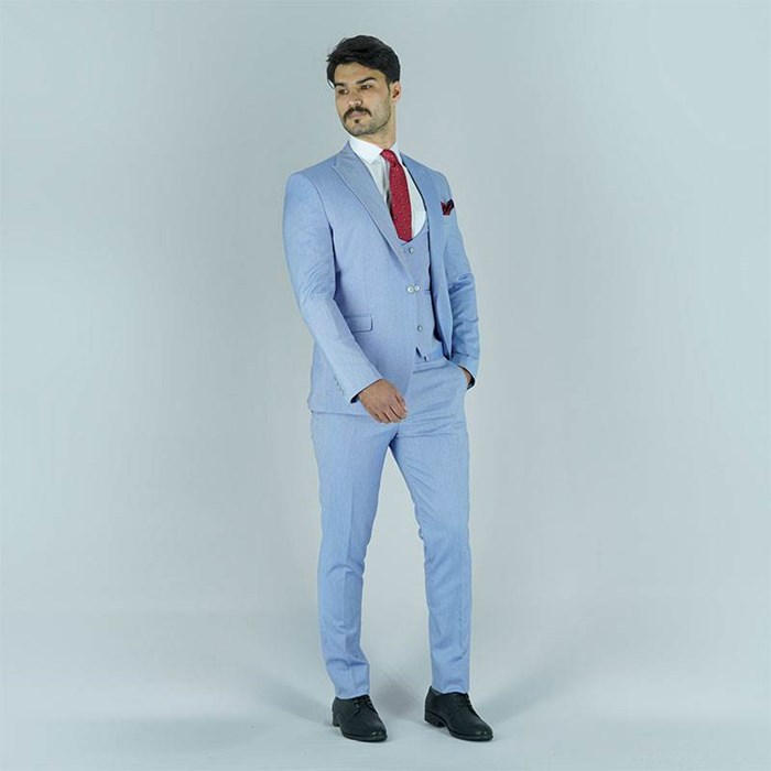 کت و شلوار مردانه راه راه محو Mens striped suit faded