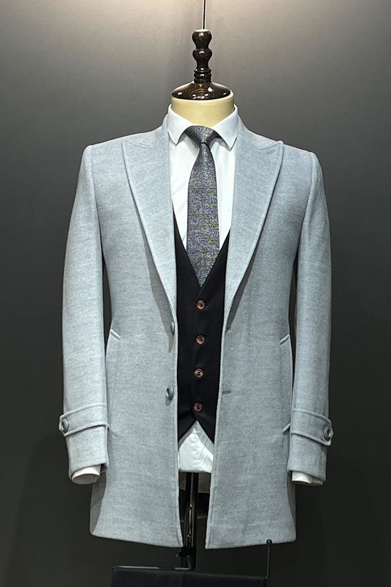 پالتو کشمیر مردانه دو دکمه ساده 