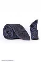 Tie set and skin of the design of the blue navy blue jacket code T01-07-1208