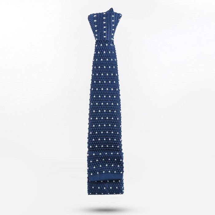 Mens tie with crimson dotted texture