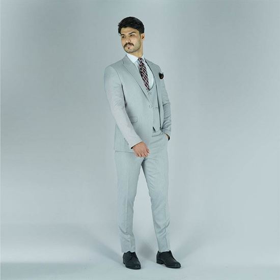 کت و شلوار مردانه راه راه محو