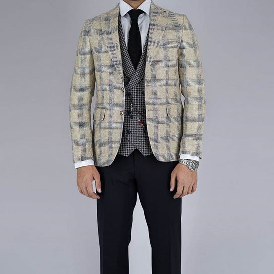 کت  و شلوار مردانه مدل چهار خانه درشت