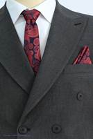 Tie and skin set of crimson crimson jacquard design code T01-07-1230